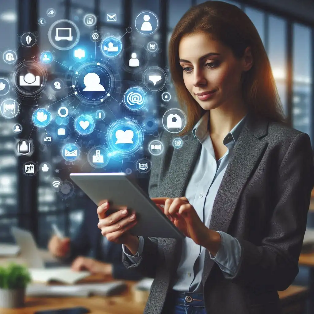 It's a cover image of The Secret Power of Visual Identity in Digital Marketing blog post written by Samena Parveen the freelance digital marketing expert in Abu Dhabi.